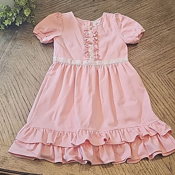 Janie and Jack light pink ruffle dress size 8 - Picture 1 of 9